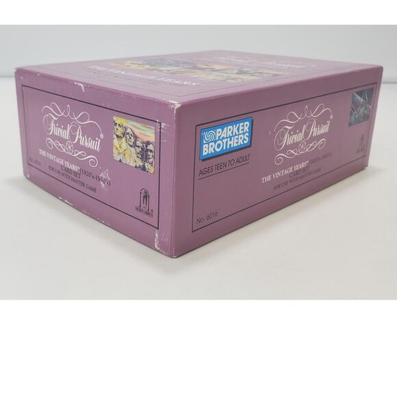 TRIVIAL PURSUIT 1989 THE VINTAGE YEARS 1920's -1950's No. 6016, Expansion Set - Picture 5 of 6